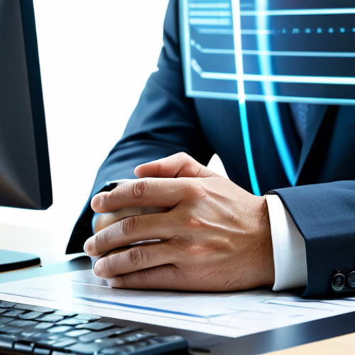 A professional data analyst in a modest business suit, seated at a sleek, minimalist desk in a modern, well-lit office. A single, focused beam of light illuminates a critical solution point on a holographic data display. The scene emphasizes precision, logic, and intense concentration. The individual exhibits perfect anatomy, correct proportions, and a natural pose, with well-formed hands and proper finger count. Professional photography, high quality, safe for work, appropriate content, fully clothed, professional dress, family-friendly.
