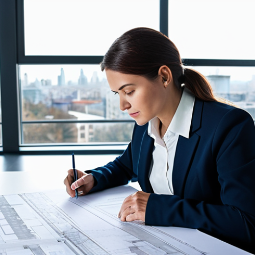 수렴적 사고의 효과적인 피드백 시스템 구축 - Architect at Work**

"A professional female architect in a modern, fully clothed business outfit, re...